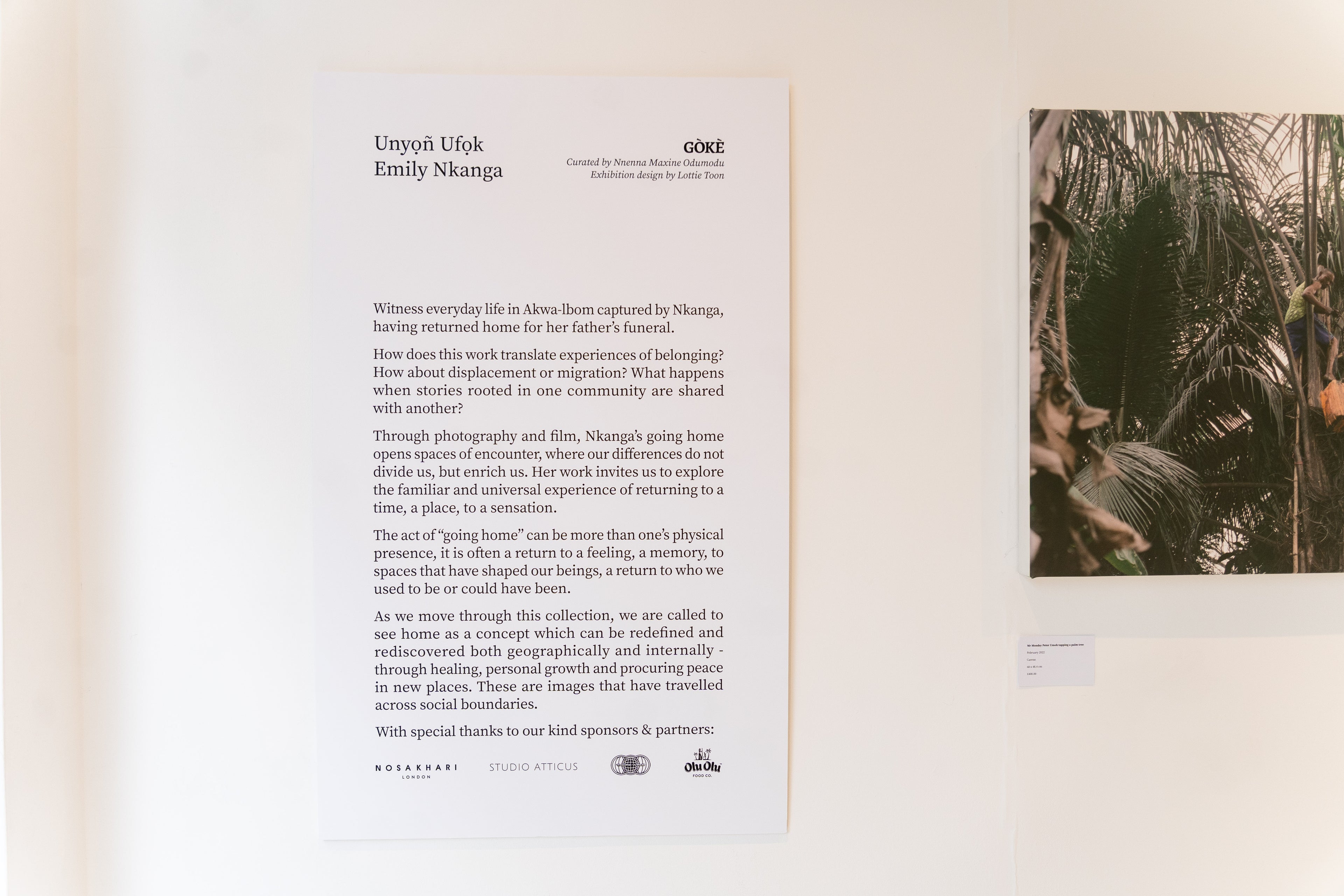 Mr Monday Peter Umoh tapping a palm tree