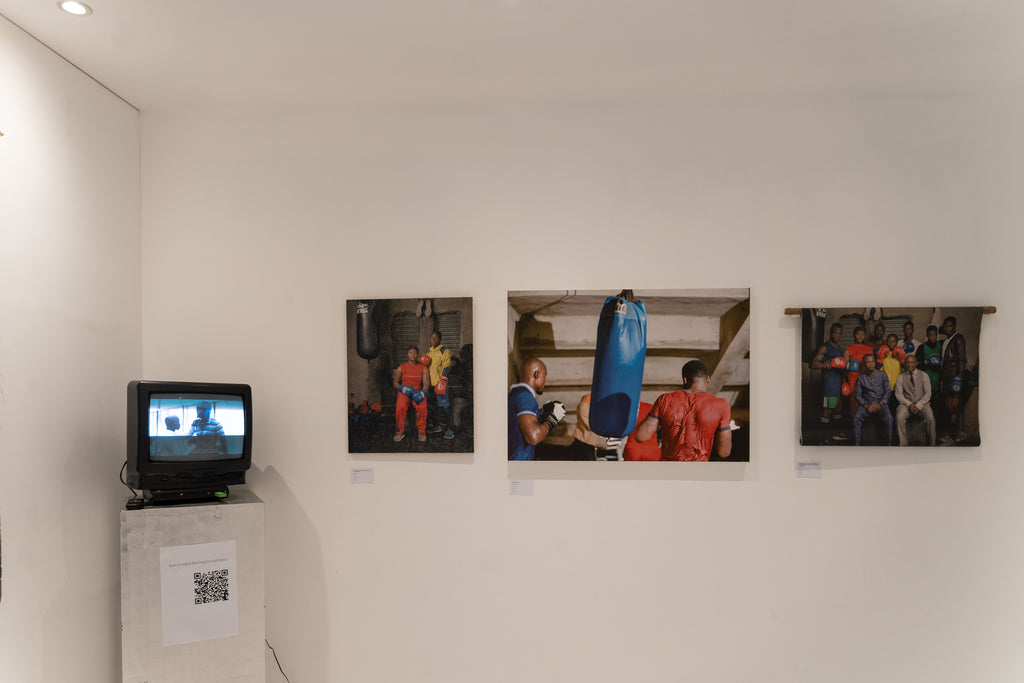 Boxers and their coaches: George Offiong Edet, and Effiong Asuquo Okon, a former Olympian (Athens 2004)