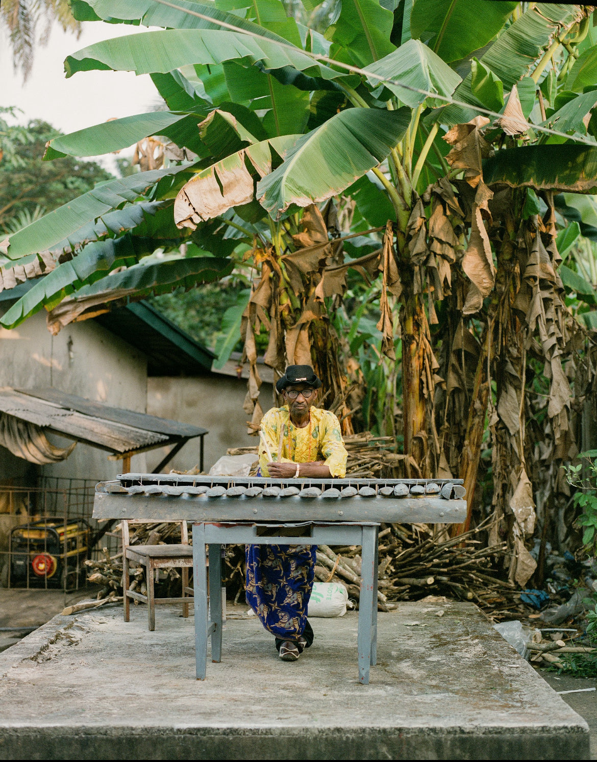Mr Akaniyene Udoh Morgan and his xylophone ikoon Ikot Nya, Akwa Ibom