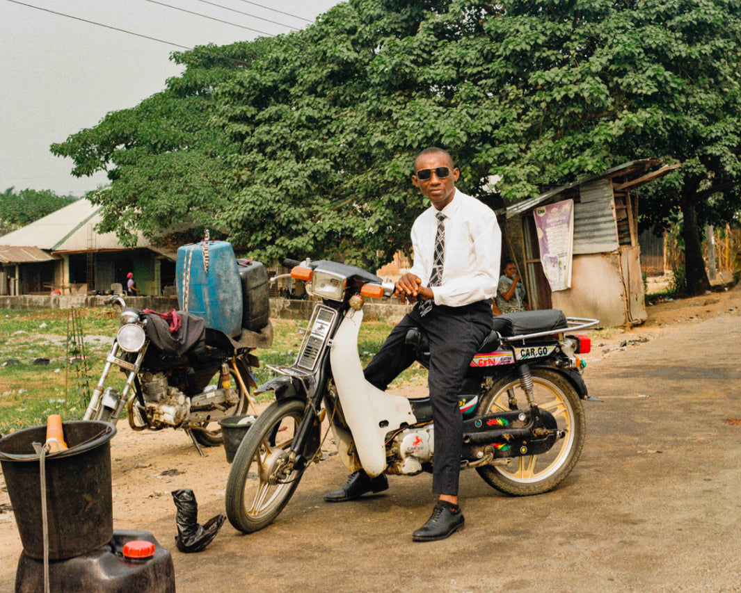 An Okada man waiting for a passenger